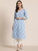 Floral Printed Straight Fit Kurta