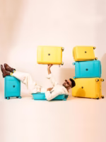 Set of 2 Medium and Large Trolley Bags Suitcase - Image 2