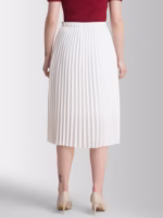 Pleated Flared Midi Skirt - Image 2
