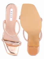 Rose Gold Women Slip On Sandals - Image 4