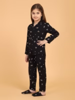 Black Top and Pyjama with Slippers - Image 6
